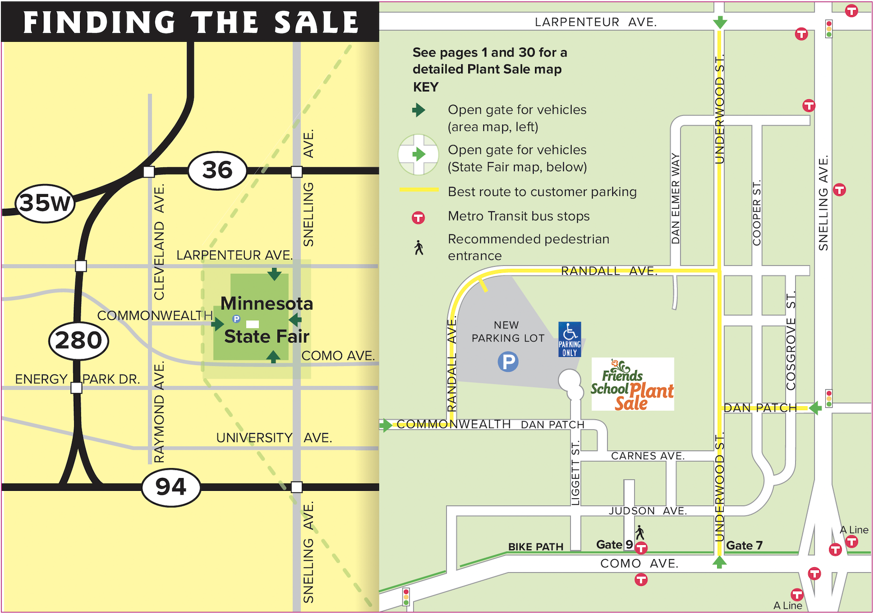 Driving map for the 2025 plant sale. 