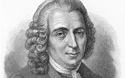 19th century wood engraving of Linnaeus